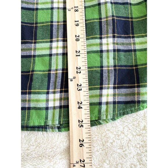 Tommy Hilfiger Top Women's Size M Blue Green Plaid 100% Cotton Button-Down - Picture 11 of 11